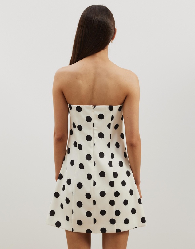 Atmos&Here - Polka Dot Strapless Mini Dress