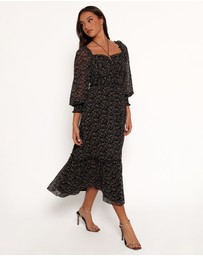 Petal & Pup - Keziah Long Sleeve Maxi Dress - Navy Ditsy Floral
