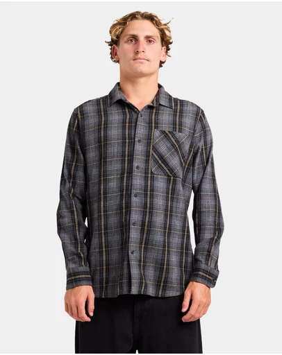 Volcom - Mens Heavy Twills Flannel Long Sleeve Shirt