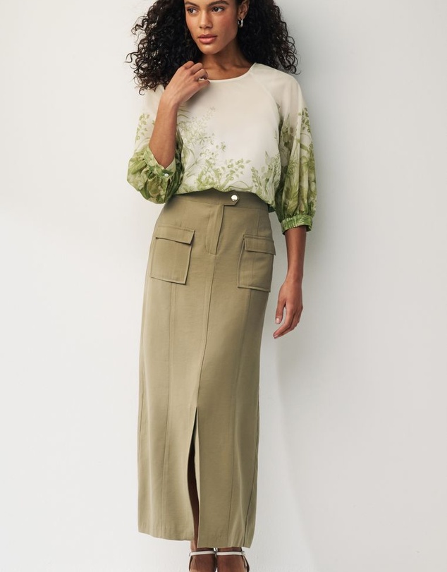 NEXT - Sheer Puff Sleeve Blouse