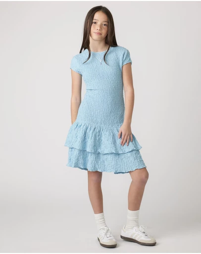 Decjuba Kids - Alessia Textured Mini Dress - Teens