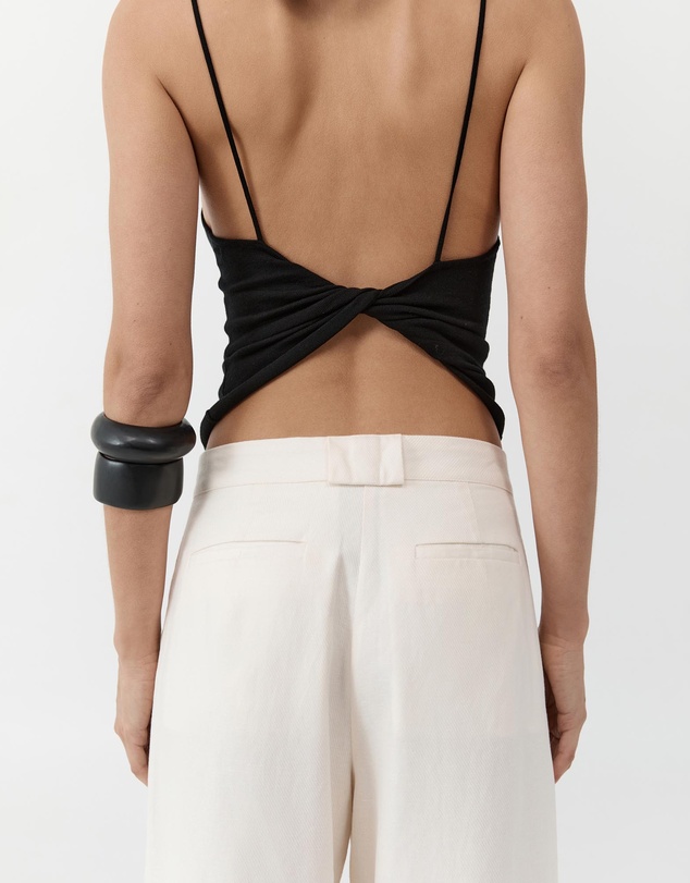 St. Agni - Twist Back Knit Top