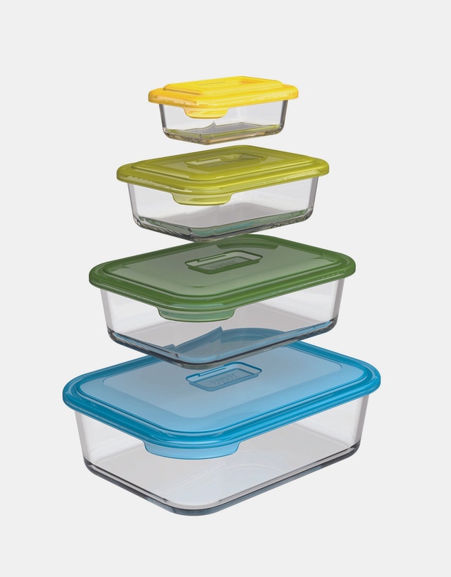 Joseph Joseph - Nest™ Glass 4-piece Food Storage Set (Multicolour)