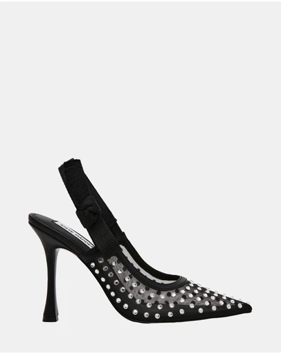 Steve Madden - Bri Black Lace Heels