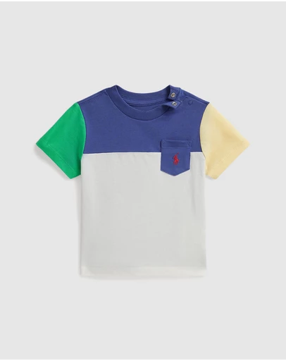Polo Ralph Lauren - Color-Blocked Cotton Jersey Knit T-Shirt - Babies