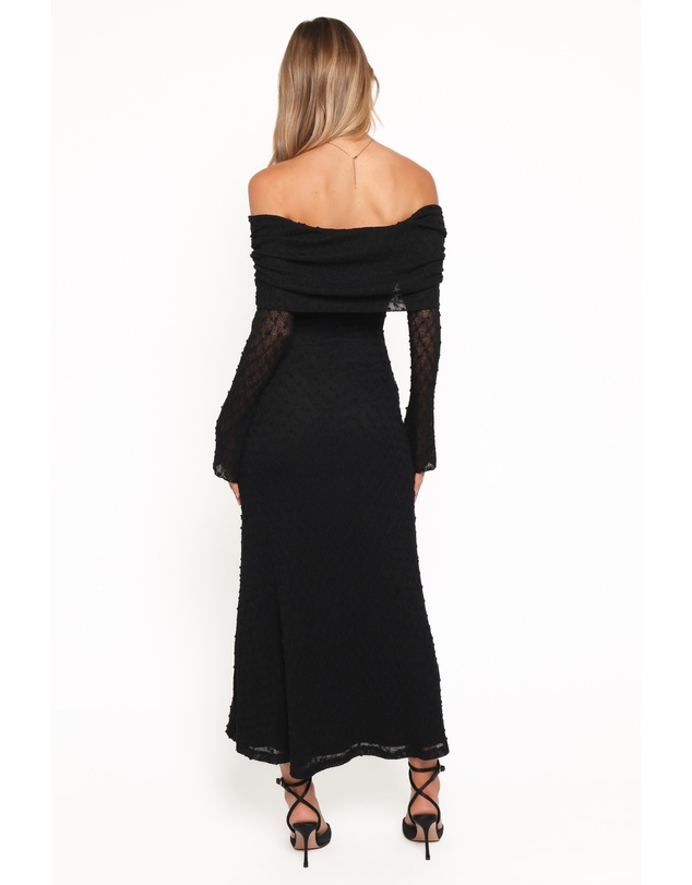 Petal & Pup - Wilma Off Shoulder Dress - Black