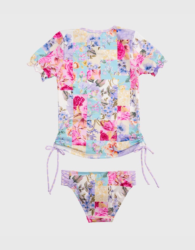 Aqua Blu Kids - Meadow Short Sleeve Rash Vest Set - Kids