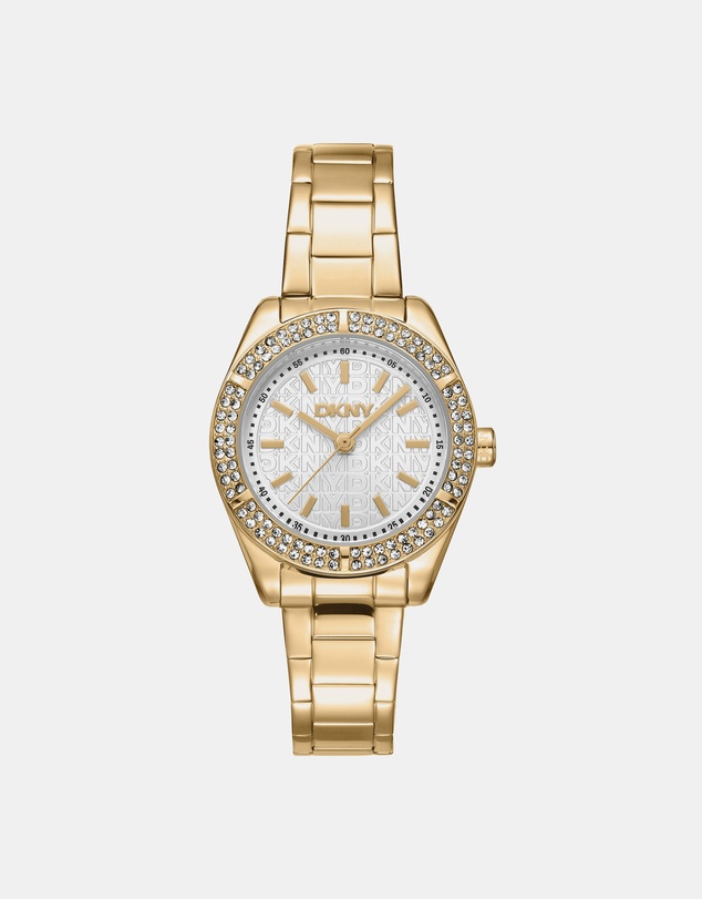 DKNY - Evening Gold 30mm Silver Dial Womens Watch
