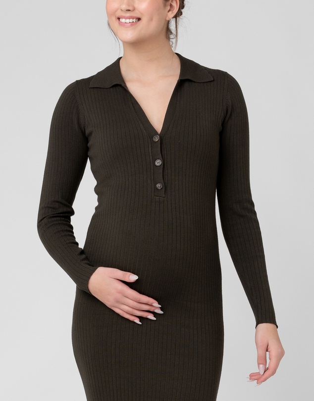 Ripe Maternity - Sammy Knit Polo Dress