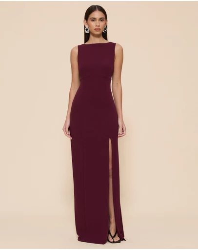 CHANCERY - Shay Boat Neck Maxi Dress With Open Back