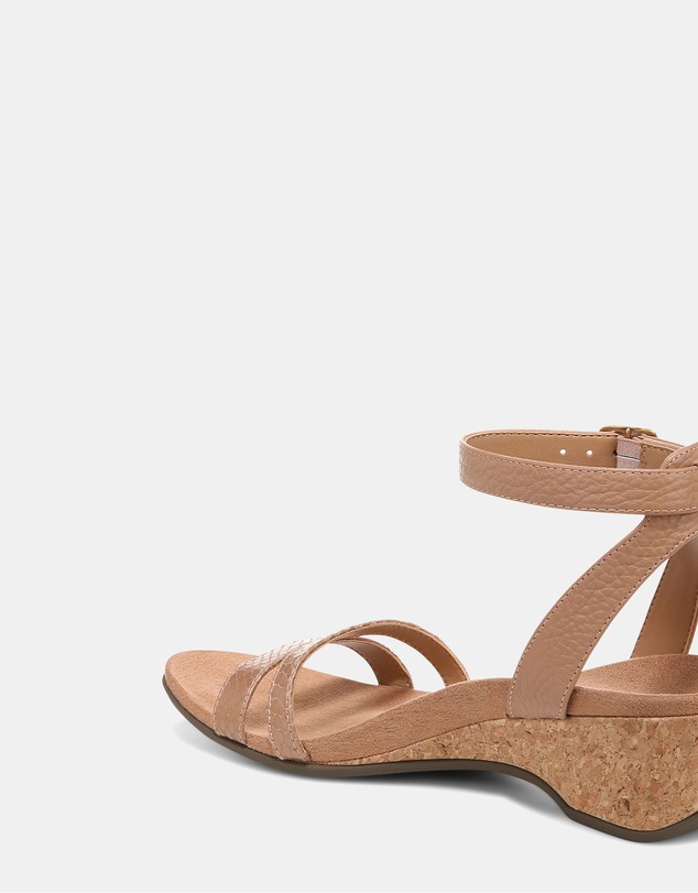 Vionic - Orlanda Wedge Sandal - Macaroon Pearl Snake