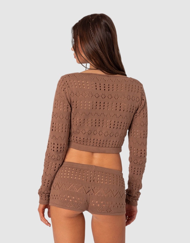 EDIKTED - Betsy Tie Front Knitted Cardigan