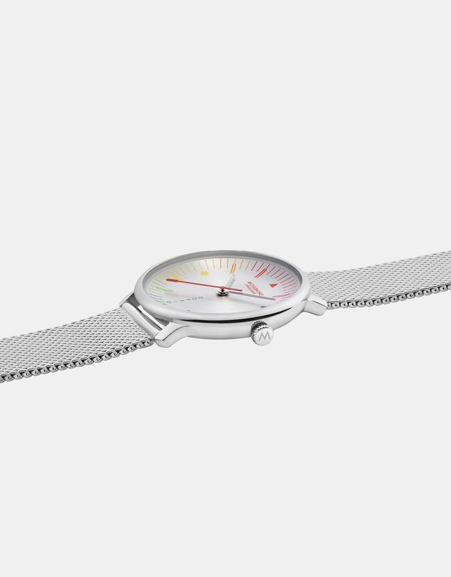 Mondaine - Mondaine Doppio Bauhaus Stainless Steel 33mm Watch