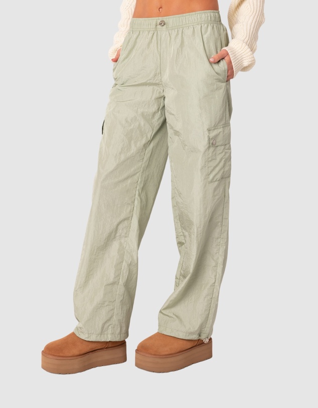 EDIKTED - Roy Low Rise Nylon Cargo Pants