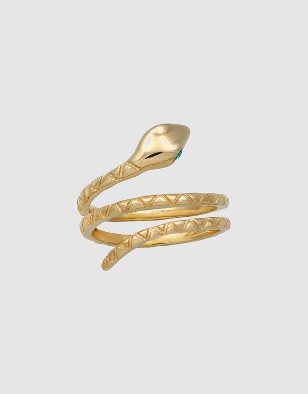 Elli Jewelry - Crystal Band Ring in Gold-Plated 925 Silver