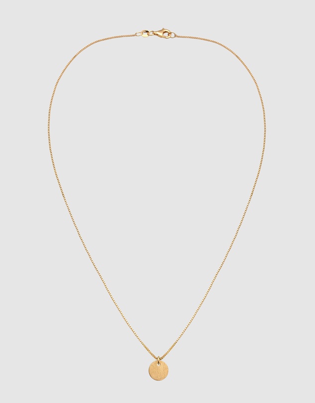 Elli Jewelry - Necklace with Platelet Pendant 925 Sterling Silver Gold-plated