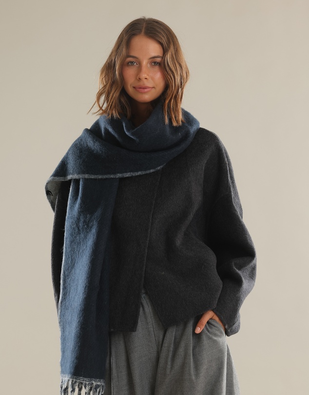 Morgan & Taylor - Hannah Reversible Scarf in Navy Blue