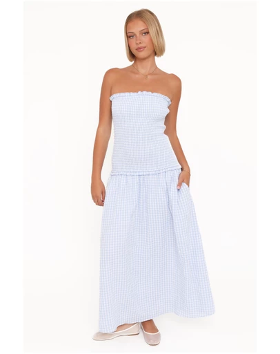 Petal & Pup - Parkway Maxi Dress - Blue Gingham