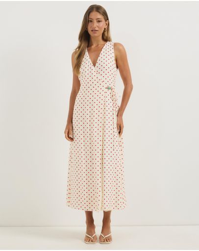 Cream & Red Polkadot