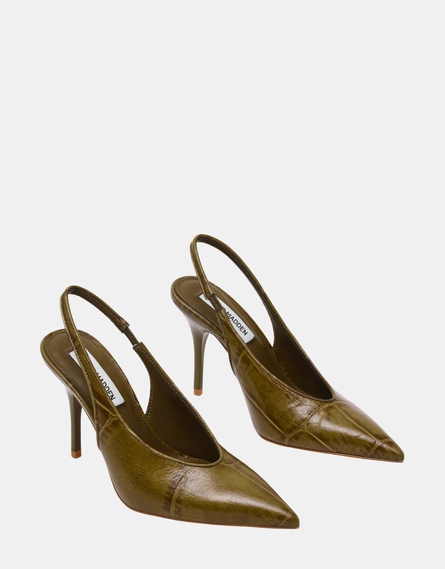 Steve Madden - Andromeda Green Croco Heels