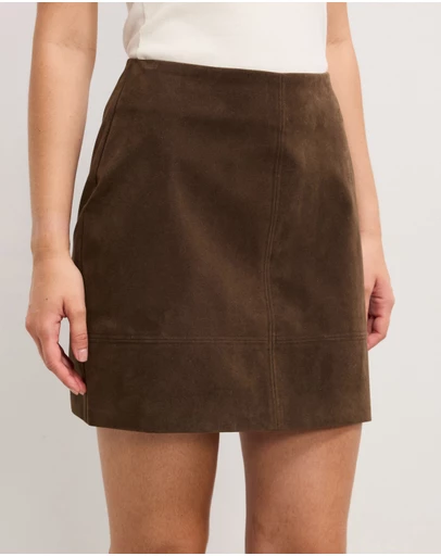The Fated - Corina Suede Mini Skirt
