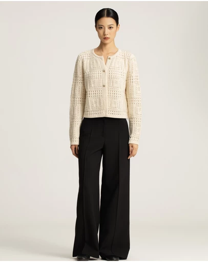 IDA+S - Thea Cashmere Crochet Cardigan