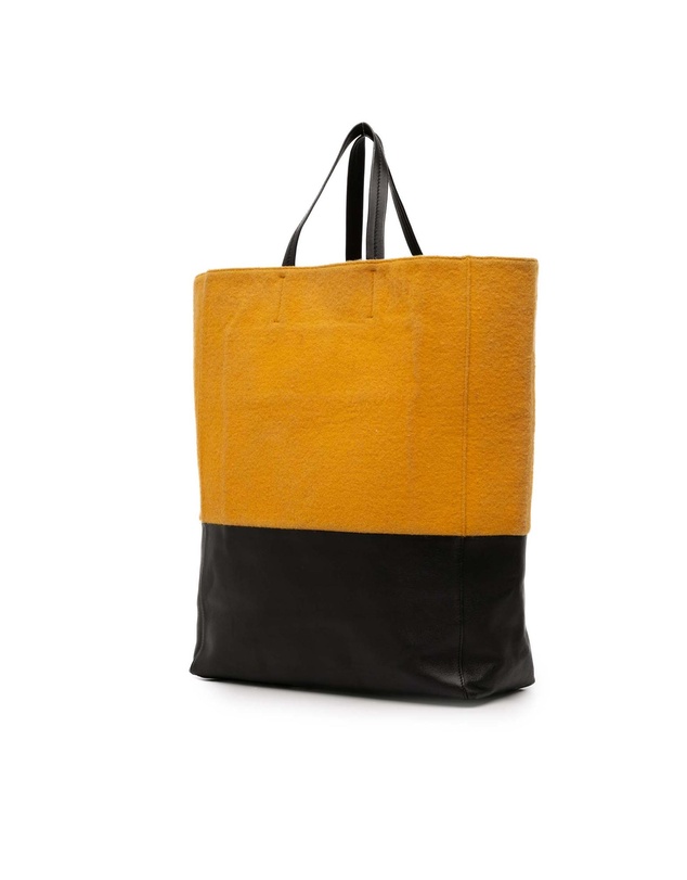 Pre-Loved by Azura Reborn - Pre-Loved Small Bicolor Suede and Calfskin Vertical Cabas Tote