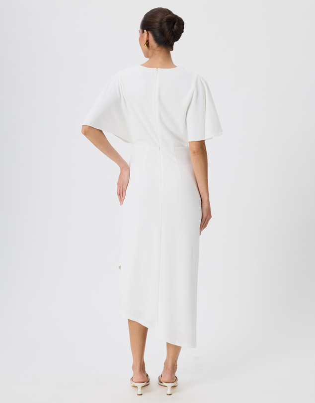 Tussah - Vivian Flutter Sleeve Ruffle Detail Midi Dress
