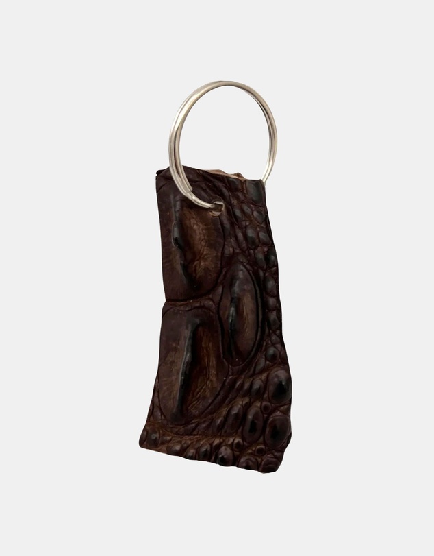 Jacaru - Jacaru 6412 Keyring Genuine Crocodile Leather Backstrap