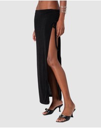 EDIKTED - Goldie Slitted Drawstring Maxi Skirt