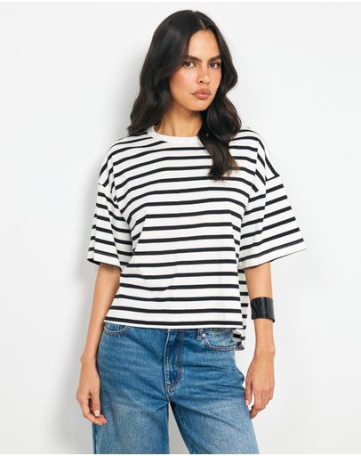 White & Black Stripe