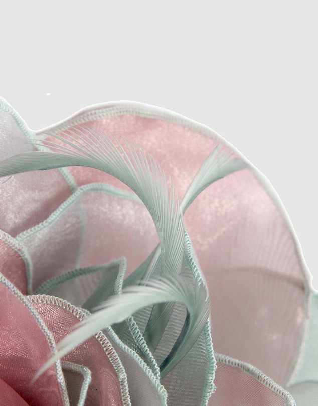 Max Alexander - Pink Mint Organza Flower Fascinator