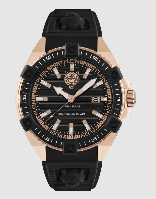 Plein Sport - PLEIN URBAN PULSE 47mm Black dial and Black silicone strap