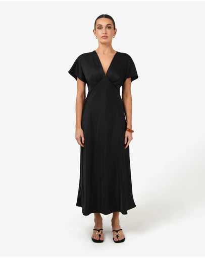 Forcast - Catalina V-Neck Satin Dress