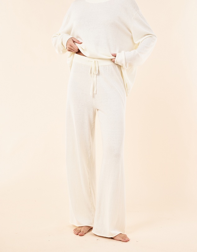 Papinelle - Cotton Cashmere Fine Knit Full Length Pant