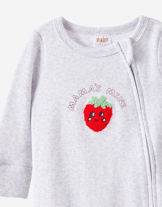 Cotton On Kids - Growie Long Sleeve Zip Romper
