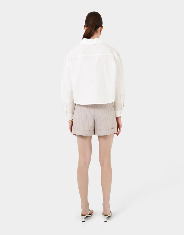 Forcast - Kyla Crop Pocket Shirt