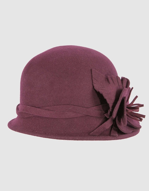 Max Alexander - Winter Felt Plum Cloche Hat
