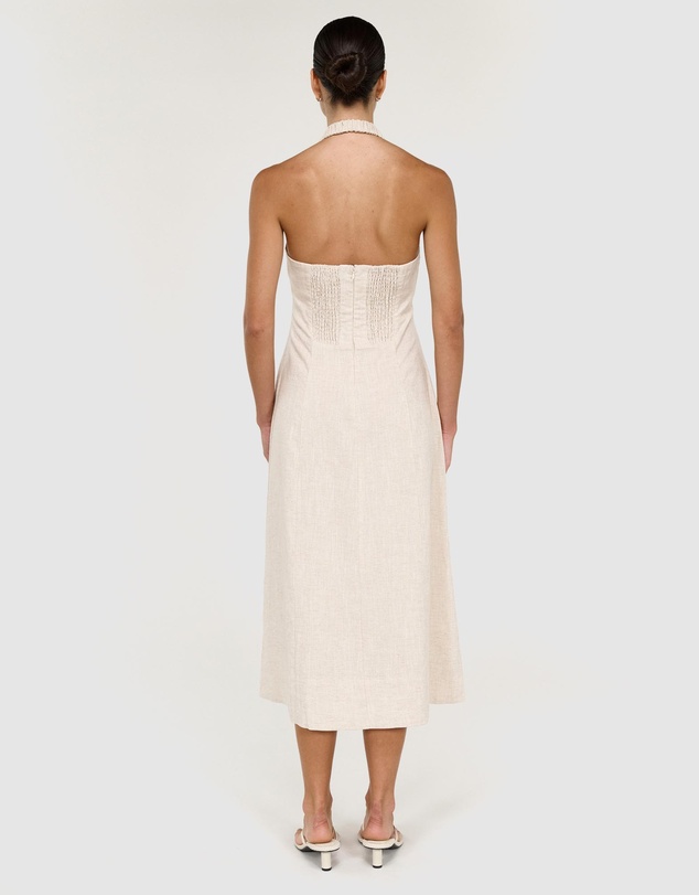 Staple the Label - Neve Linen Halter Midi Dress
