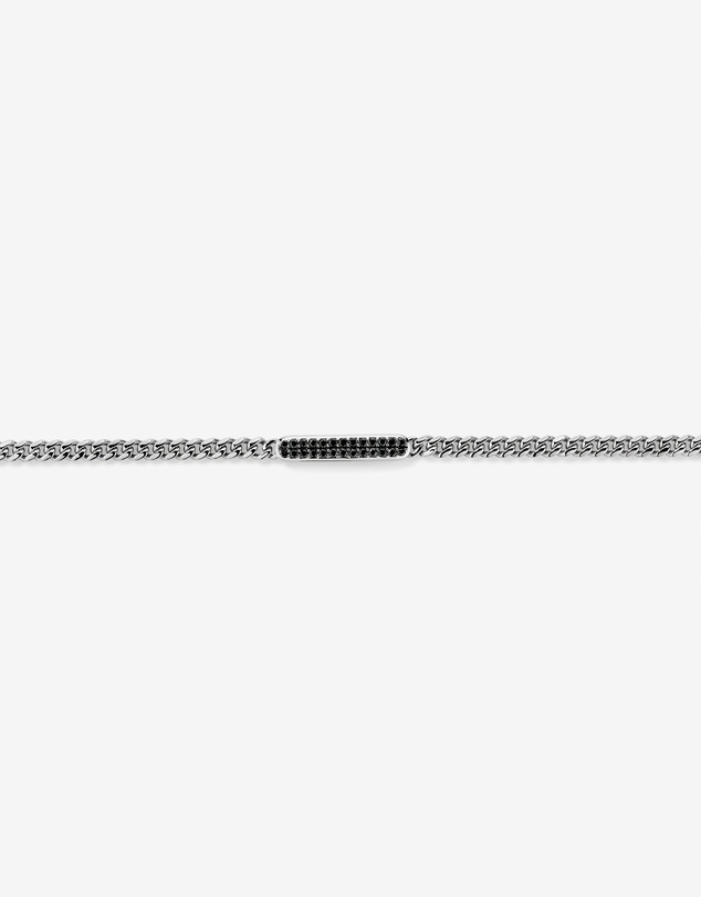 Michael Hill - Men's 0.30 Carat TW Black-Diamond Micro Curb Bracelet in Sterling Silver