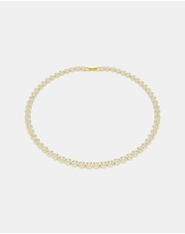Swarovski - Una Angelic Necklace, Round Cut, Small, White, Gold-Tone Plated