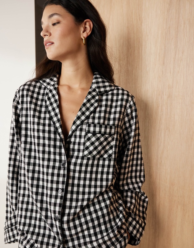 Atmos&Here - Ava Gingham Long PJ Set