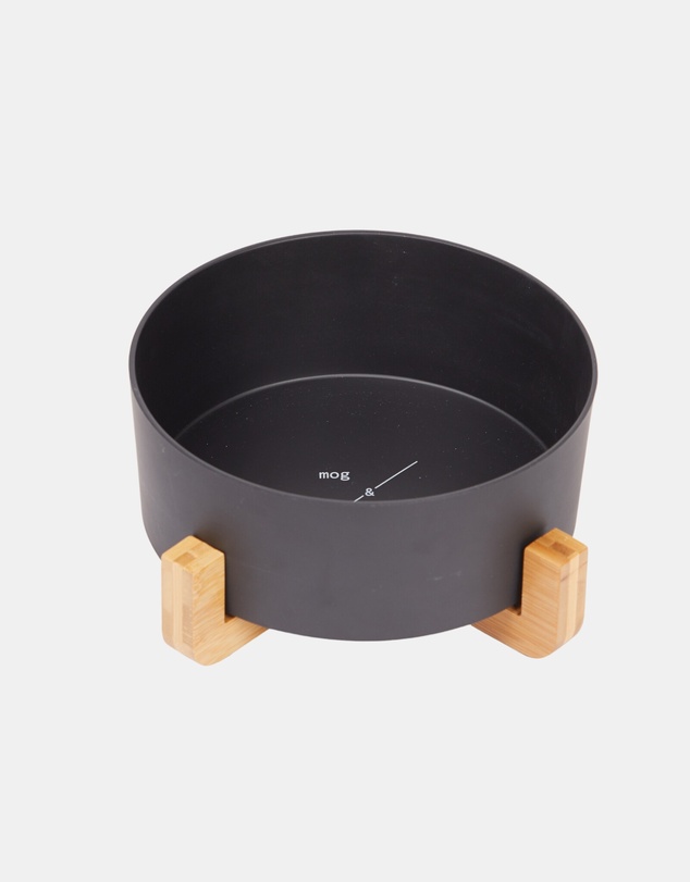 Mog & Bone - Single Bamboo Dog Bowl Black