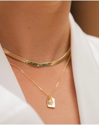Mestige - True North Bar Necklace - 18K Gold Plated
