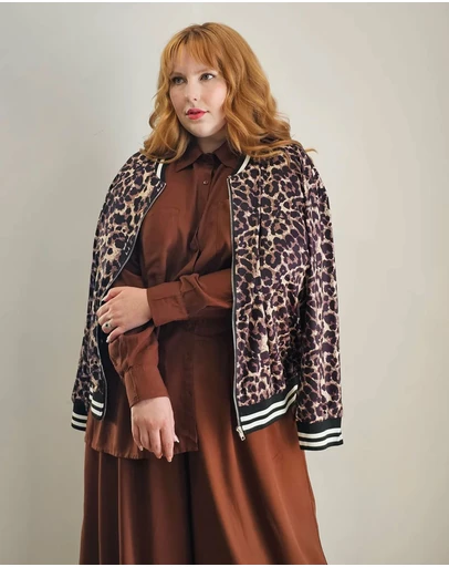 Hope & Harvest - Leopard Print Sukajan Bomber with Snake Patch // Limited Edition