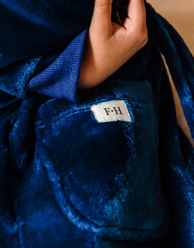 Fleur Harris - Cosy Robe in Navy