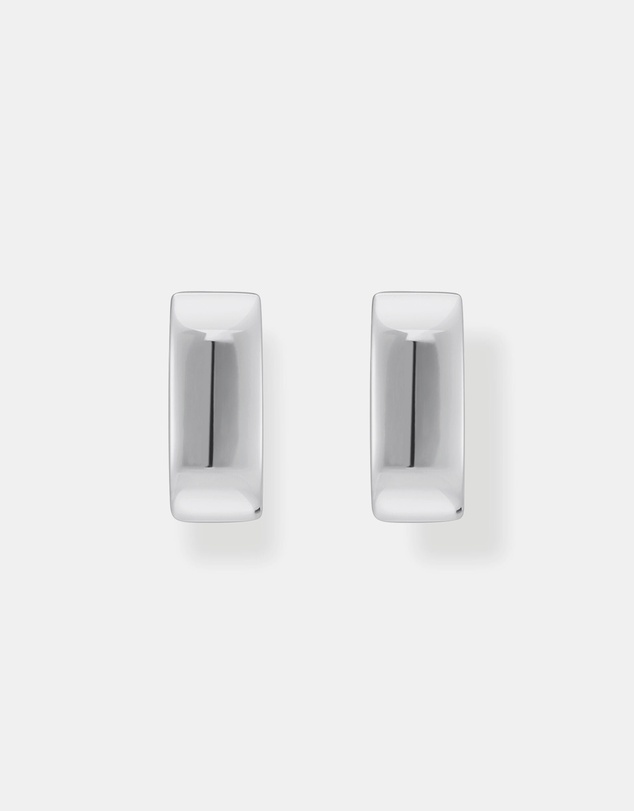 THOMAS SABO - Hoop earrings in angular shape mini silver