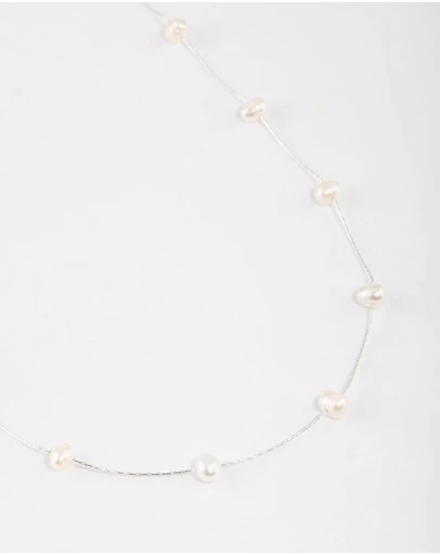 Lovisa - Silver Plated Freshwater Pearl Dotted Fine Necklace