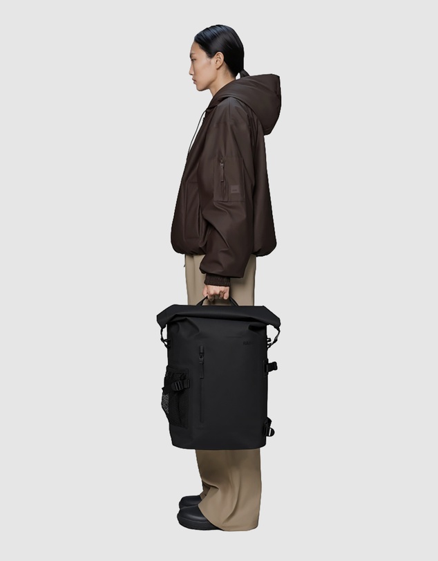 RAINS - Deepwater Rolltop Rucksack Black