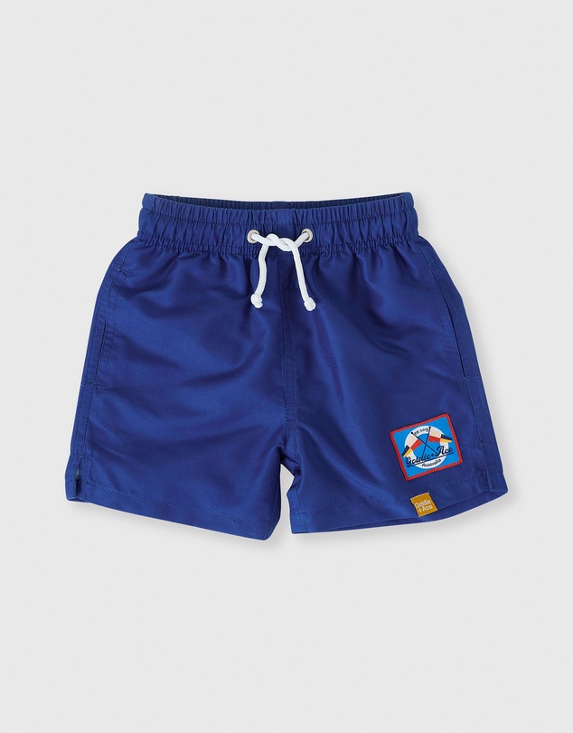 Goldie + Ace - Nautical Flag Board Shorts - Babies-Kids